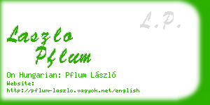 laszlo pflum business card