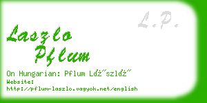 laszlo pflum business card